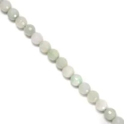 95cts Type A Jadeite Faceted Rounds Approx 6mm, 38cm Strand