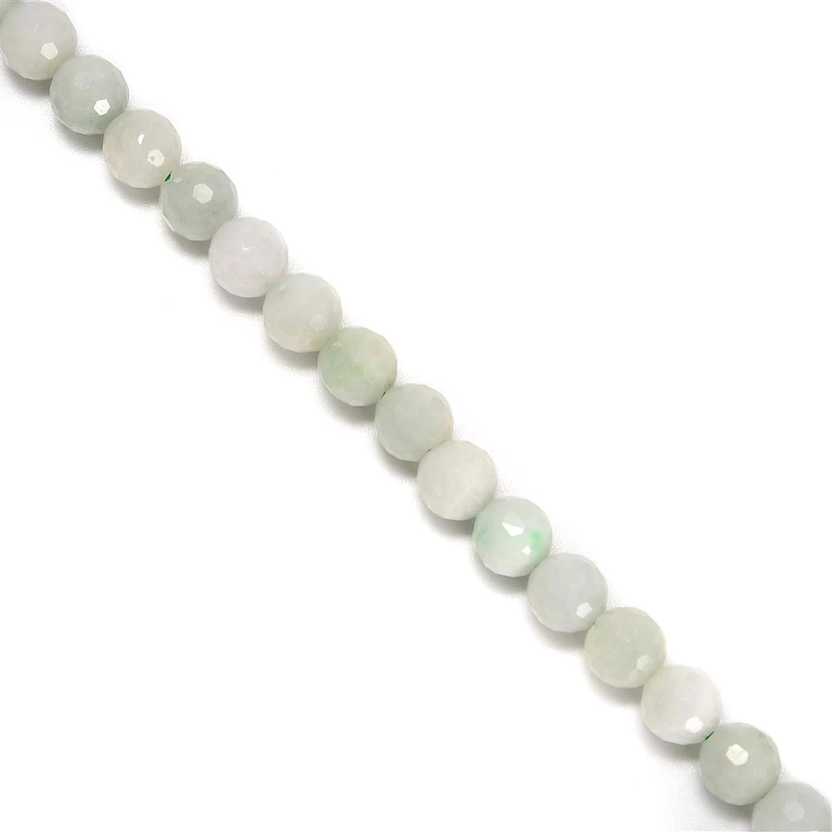 95cts Type A Jadeite Faceted Rounds Approx 6mm, 38cm Strand