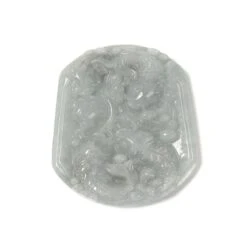 130cts Type A Oil Green Jadeite Fish Pendant, Approx 45x50mm, 1pcs