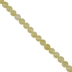 200cts Yellow Selenite Plain Rounds, Approx. 8mm, 38cm Strand