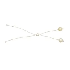 925 Sterling Silver Slider Bracelet With Approx 8mm South Sea Pearl & Box Chain, Approx 24cm