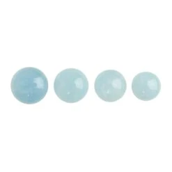 25cts Aquamarine (N) Cabochon Rounds Approx 11 To 14mm Loose Gemstone, (Set Of 4)