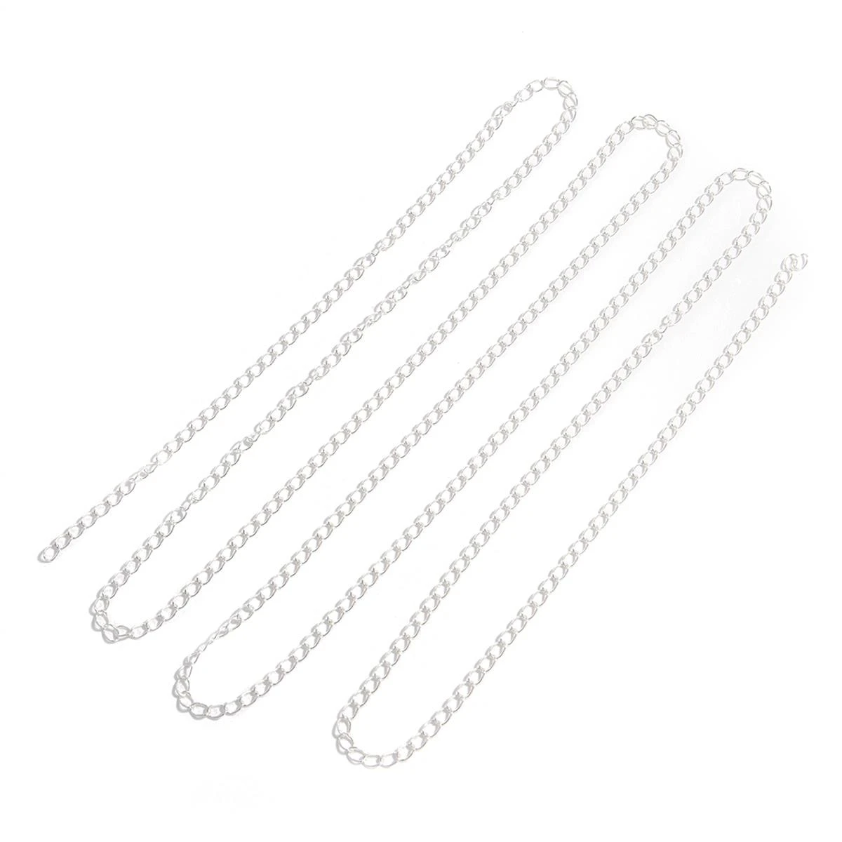 925 Sterling Silver Long Link Chain Approx 1m, 3x4mm