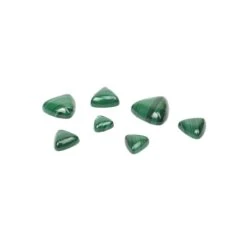 45cts Malachite Triangle Cabochons (Set Of 7)