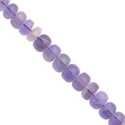 90cts Lavender Fluorite Smooth Roundels Approx 8x2 To 9x6mm, 15cm Strand