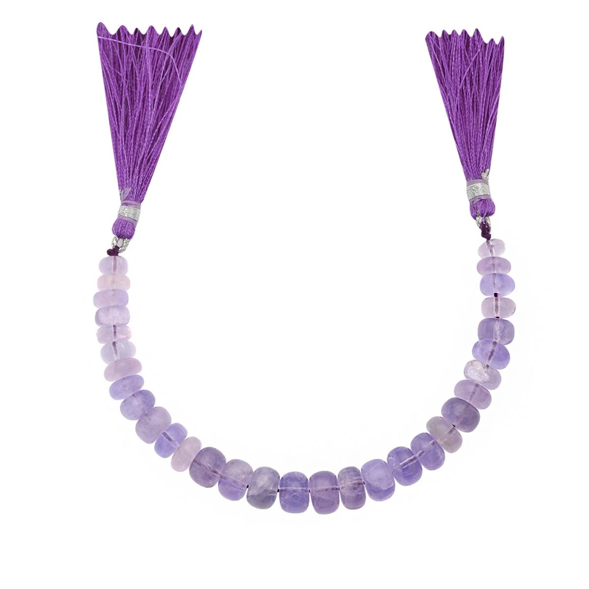 90cts Lavender Fluorite Smooth Roundels Approx 8x2 To 9x6mm, 15cm Strand - Image 2