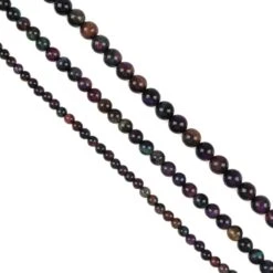 547.50cts Galaxy Tiger's Eye Plain Round Approx 6mm, 8mm, 10mm, 35cm Set Of 3 Loose Strand