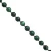 40cts Malachite Smooth Round Approx 4 To 5mm 20cm Strand With Spacers