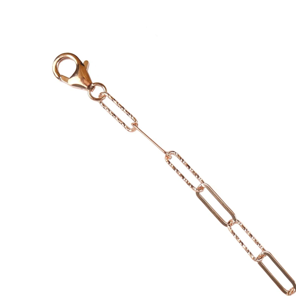 Rose Gold Plated 925 Sterling Silver Twisted And Hammered Link Bracelets Approx 19cm, (0.65 Wirex3.3x10.6mm) (2pcs) - Image 2