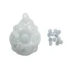 65 Cts White Jadeite Necklace Kit: White Jadeite Carved Flowers, Approx 30x40mm + 12x 4mm White Jade Rounds