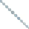 30cts Aquamarine Faceted Round Approx 4 To 7mm, 20cm Strands With Spacers
