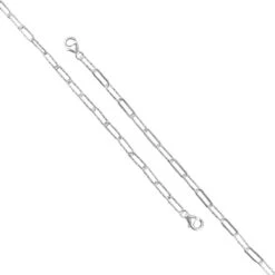 925 Sterling Silver Twisted And Hammered Link Bracelets Approx 19cm, (0.65 Wirex3.3x10.6mm) (2pcs)