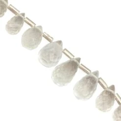 70cts Cullinan Topaz Faceted Drops Approx 6x3 To 12x7mm, 26cm Strand With Spacers