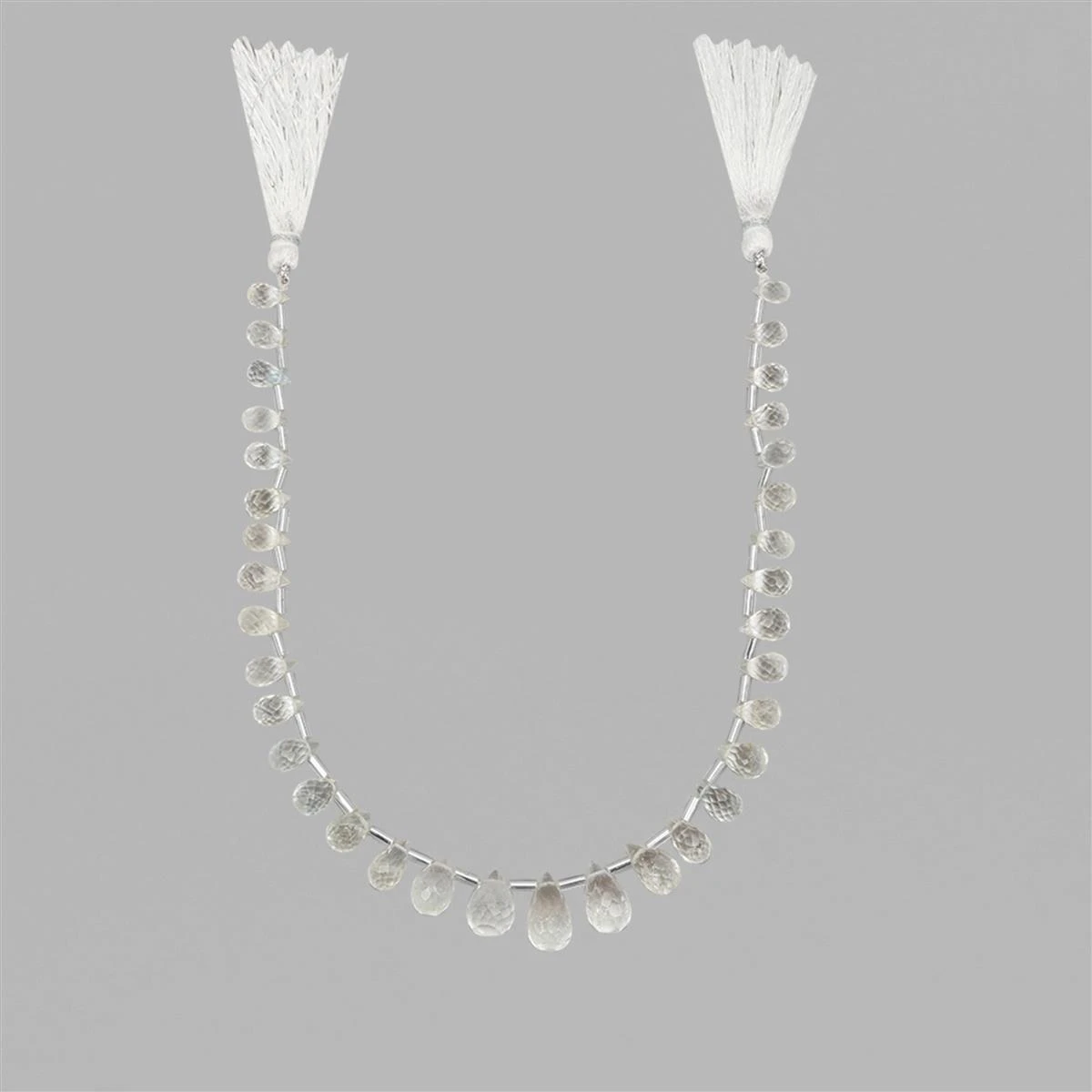 70cts Cullinan Topaz Faceted Drops Approx 6x3 To 12x7mm, 26cm Strand With Spacers - Image 3