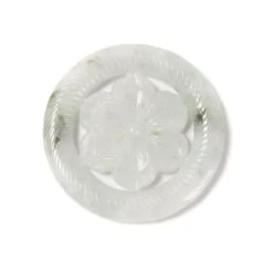 95cts Type A White Jadeite Floating Lotus Pendant, Approx 50mm