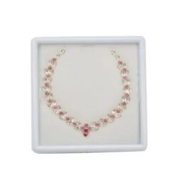 12.59cts Pink Tourmaline & Serenite Mixed Shape & Size Necklace Boxes