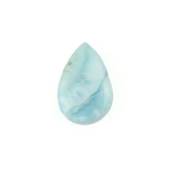 10cts Larimar High Polish Drop Approx 18x12mm With 1.25mm Drill Hole