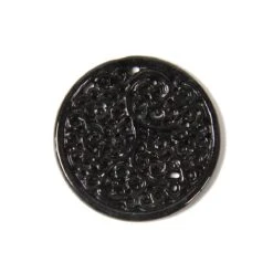 30cts Type A Black Jadeite Pendant Approx 40mm, 1pc