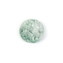 320cts Type A Jadeite Double Sided Carved Round Landscape Piece, Approx. 50mm To 55mm