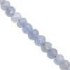50cts Blue Chalcedony Faceted Rondelles Approx 5x3 To 7x5mm, 15cm Strand With Spacers