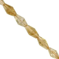 65cts Citrine Faceted Long Bicone Approx 11x6 To 17x9mm 20cm Strand