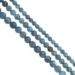 640cts Neon Apatite Smooth Round (Approx 6mm, 8mm &10mm) 38cm Strand (Set Of 3)