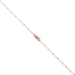 2 Tone Rose Gold Plated & Sterling Silver Bugle Trace Chain, 56cm/22"