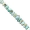 70cts Larimar Graduated Faceted Rondelles Approx 3x5 To 4x8mm, 25cm Strand