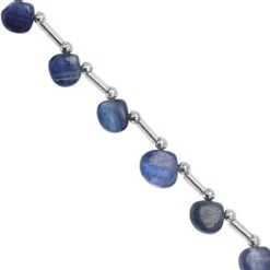 27cts Nilamani Smooth Heart Approx 6 To 8mm,18cm Strand With Spacers