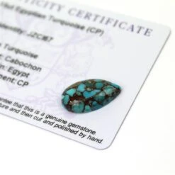 6.15cts Egyptian Turquoise 20x12mm Pear (CP)