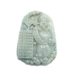 150cts Type A Jadeite Caishen Master Carving, Approx. 40x55mm