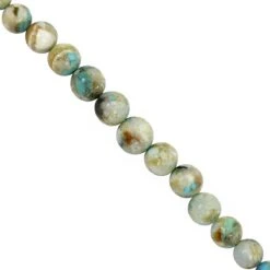 48cts Opal With Turquoise Smooth Round Approx 4 To 8mm 21cm Strand