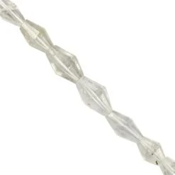 75cts White Topaz Faceted Long Bicone Approx 7x5 To 16x8mm 20 Cm Strand