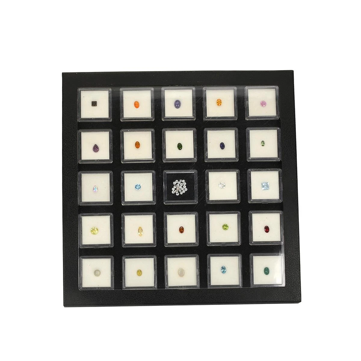 15cts Gemstone Box Tray Including 25 Gemstones
