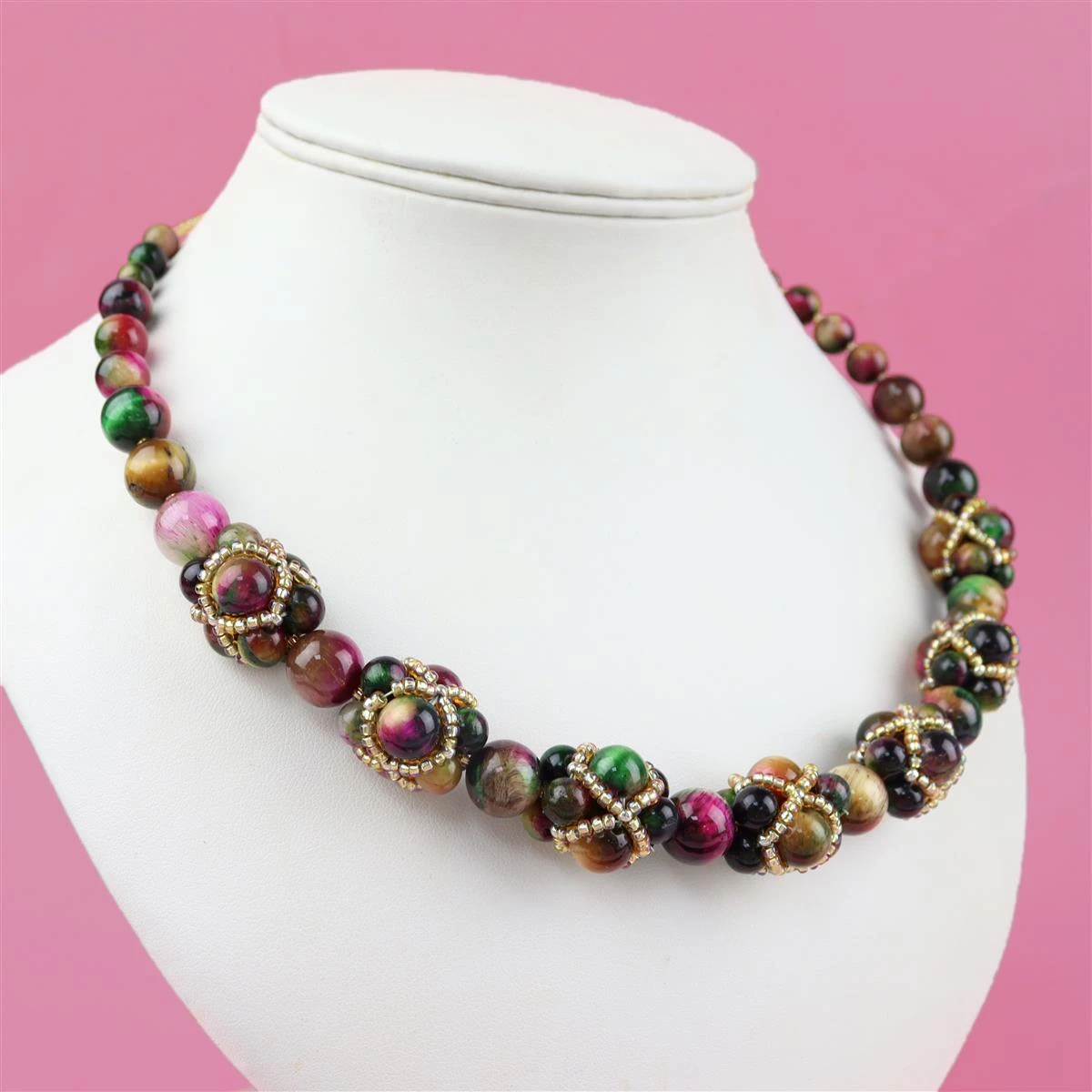 560.50cts Rainbow Tiger's Eye Plain Round Approx 6mm, 8mm, 10mm, 35cm Set Of 3 Loose Strand - Image 3