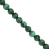 40cts Malachite Smooth Round Approx 4 To 5mm, 18cm Strand With Spacers