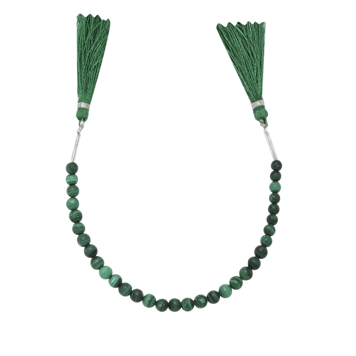40cts Malachite Smooth Round Approx 4 To 5mm, 18cm Strand With Spacers - Image 2