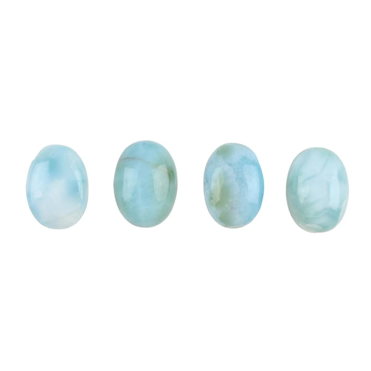 22cts Larimar Oval Cabochons Approx 14x10mm (Pack Of 4)