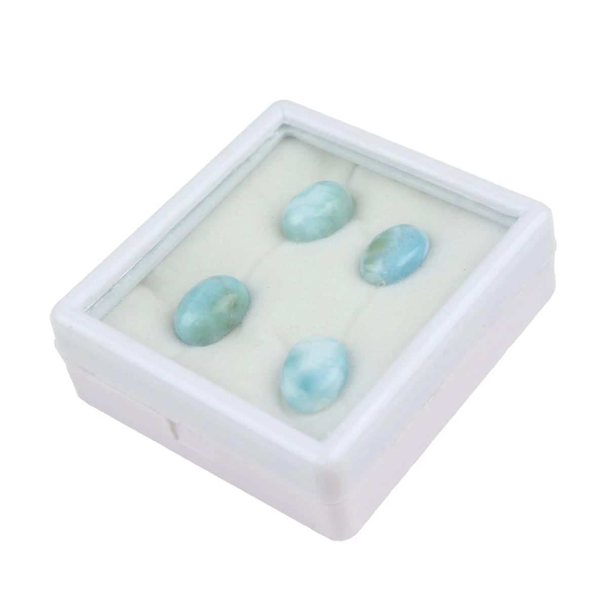 22cts Larimar Oval Cabochons Approx 14x10mm (Pack Of 4) - Image 2