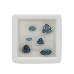 2cts London Blue Topaz Brilliant Mix Shape & Size