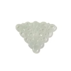 8cts Type A Green Jadeite Hollow Carved Fan Approx 30x20mm, 1pc