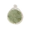 35ct Type A Oil Green Jadeite Carving Pendant, Approx 40mm, With 925 Sterling Silver Mount