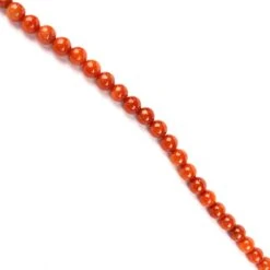 75cts Type A Red Jadeite Plain Rounds Approx 7.5mm, 20cm Strand