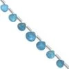17cts Neon Apatite Faceted Heart Approx 4 To 7mm, 20cm Strand With Spacers