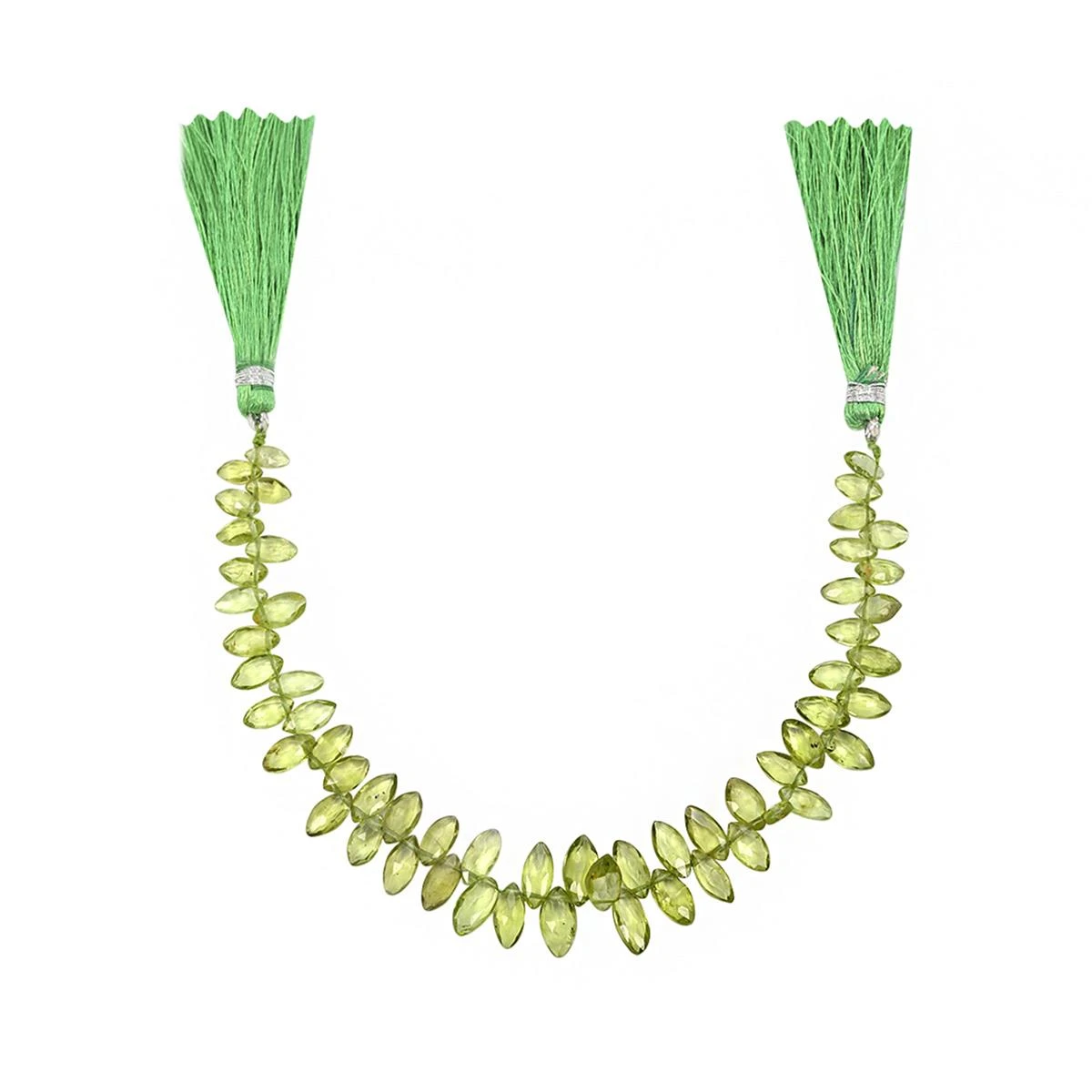 48cts Red Dragon Peridot Faceted Marquoise Approx 6x3.5 To 10x4.5mm, 17cm Strand - Image 2