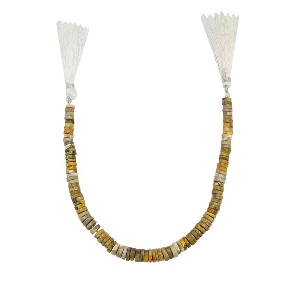 85cts Bumble Bee Jasper Smooth Wheels Approx 5x1 To 7x2mm, 22cm Strand - Image 2