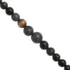 13cts Black Ethiopian Opal Plain Rounds Approx 3 To 8mm, 13cm Strand With Spacer
