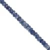 36cts Nilamani Graduated Faceted Rondelle Approx 2.5x1 To 5x2.5mm, 20cm Strand