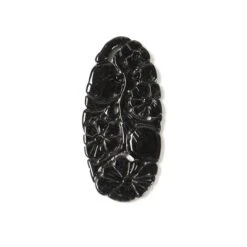 10cts Type A Black Jadeite Carving Pendant Approx 20x40mm
