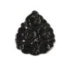 15cts Type A Black Jadeite Carving Pendant Approx 35x40mm